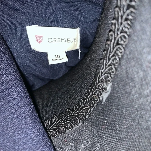 Cremieux Navy Blue Double Breasted Blazer with Gold Buttons Size 10 - Picture 5 of 5